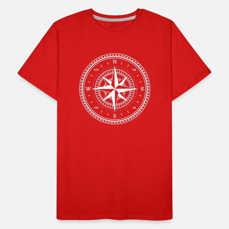 Wind Rose Compass Navigation Men's Premium Organic T-Shirt