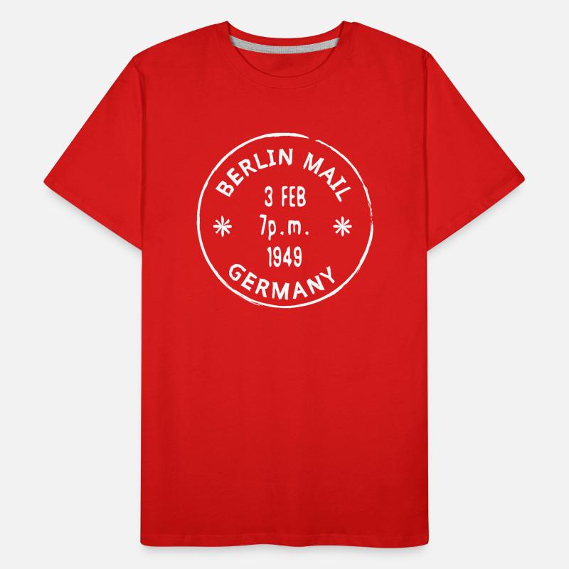 Timbre de Berlin Timbre postal T-shirt bio Premium Homme