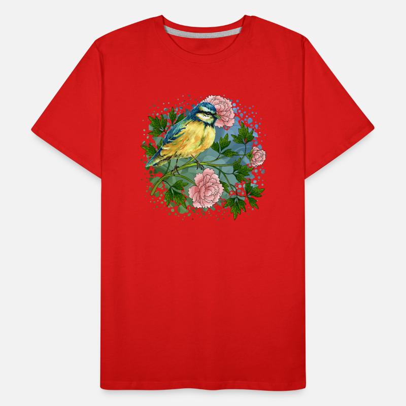 Bunter Vogel Männer Premium Bio T-Shirt