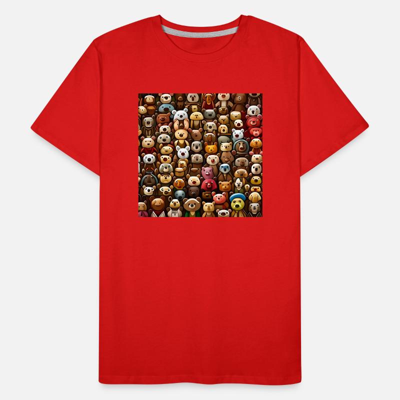 Cuddly Teddy Bears Pattern Men's Premium Organic T-Shirt