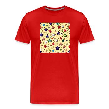 Jeder ist ein Star - Männer Premium Bio T-Shirt - Rot - Vorne - Damien (186cm)