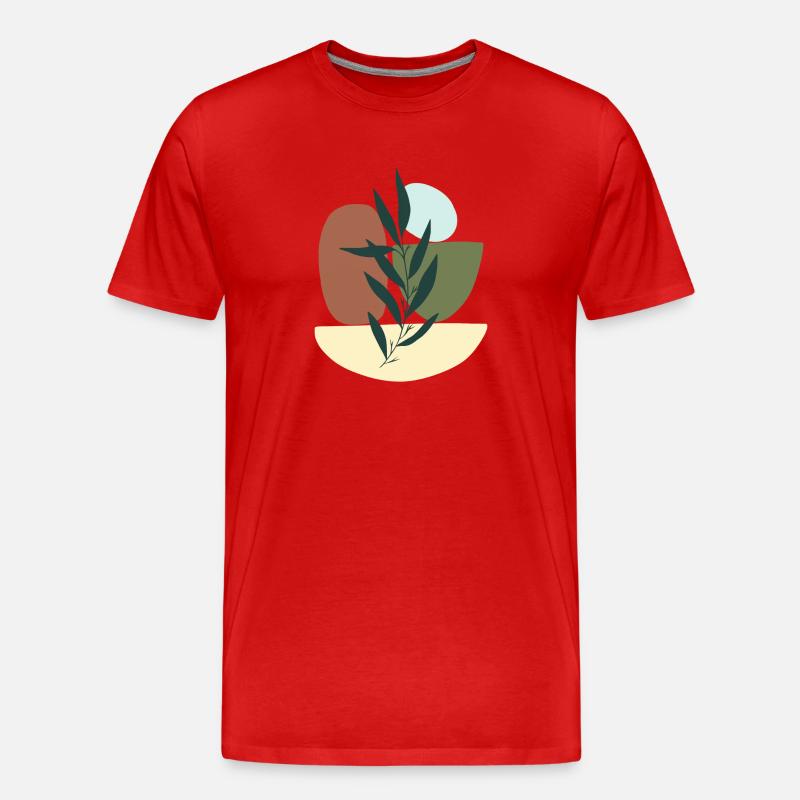 Minimalistic Boho Style - Männer Premium Bio T-Shirt - Rot