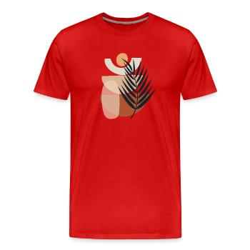 Style bohème minimaliste - T-shirt bio Premium Homme - rouge - Devant - Damien (186cm)