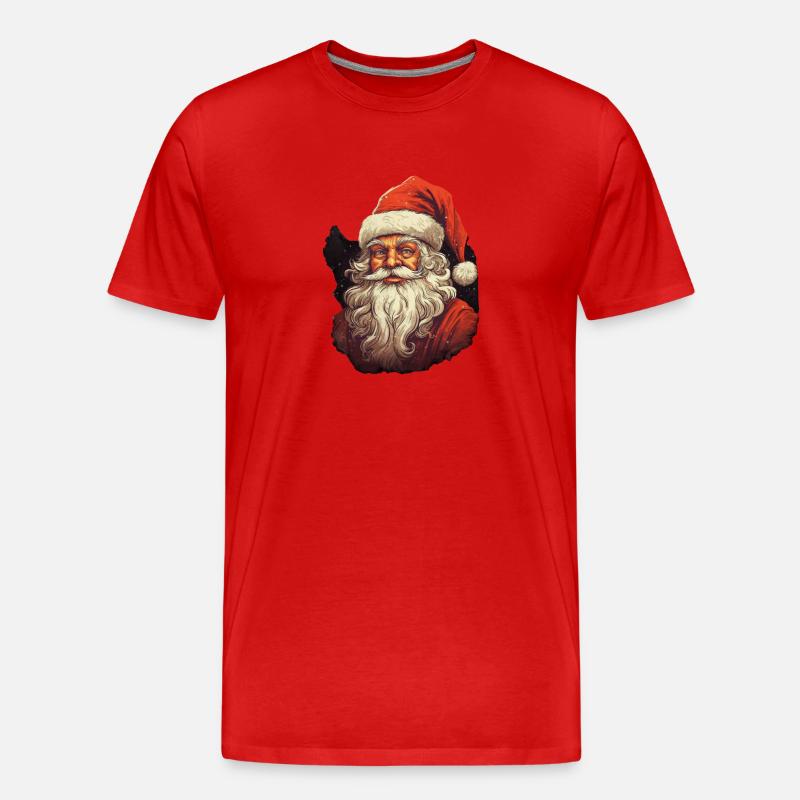 Weihnachtsmann - Männer Premium Bio T-Shirt - Rot