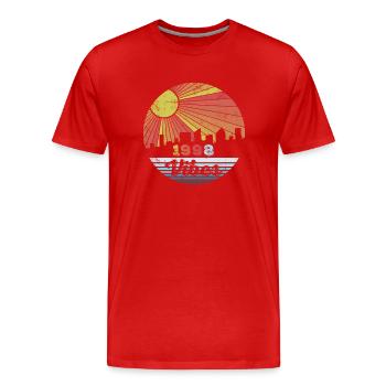 1998 Vintage - Men's Premium Organic T-Shirt - red - Front - Damien (186cm)
