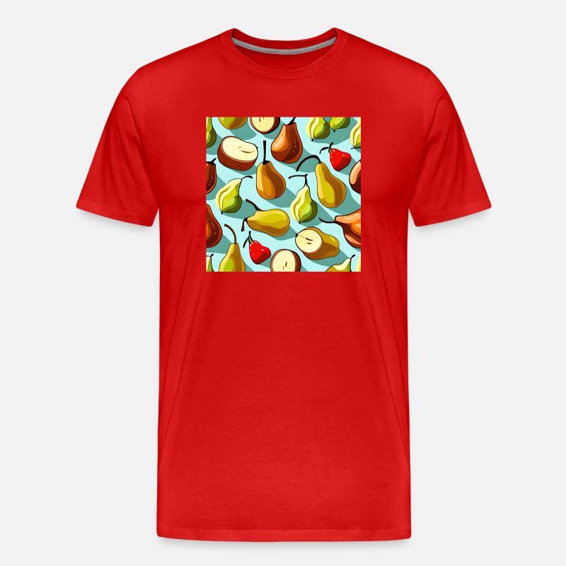 Birnen-Perfektion - Männer Premium Bio T-Shirt - Rot