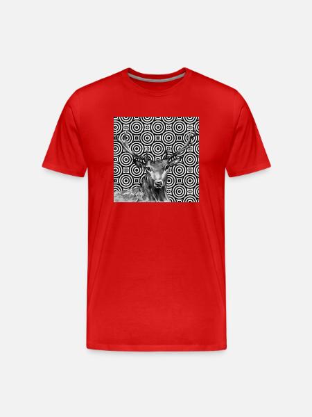 Deer - Men's Premium Organic T-Shirt - red