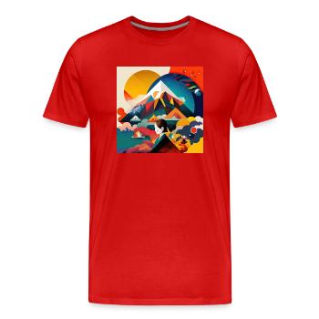The Bauhaus Legacy - Men's Premium Organic T-Shirt - red - Front - Damien (186cm)