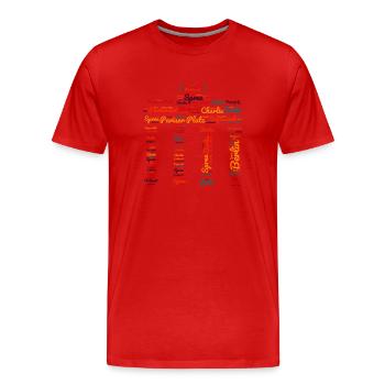 Berlin Brandenburger Tor Souvenir Sehenswürdigkeit - Männer Premium Bio T-Shirt - Rot - Vorne - Damien (186cm)