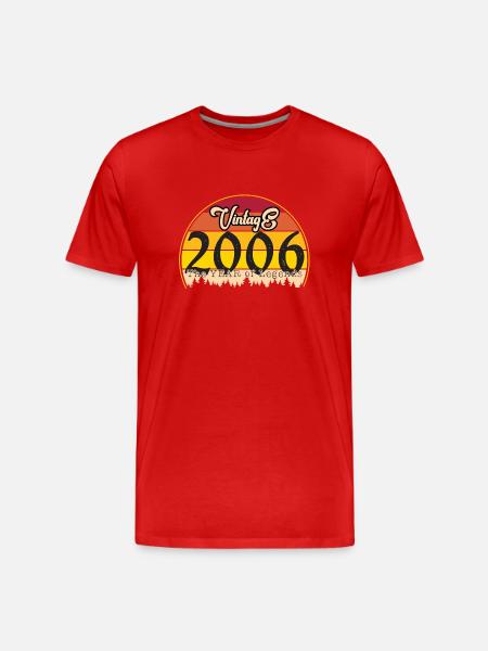 Millésime 2006 - T-shirt bio Premium Homme - rouge