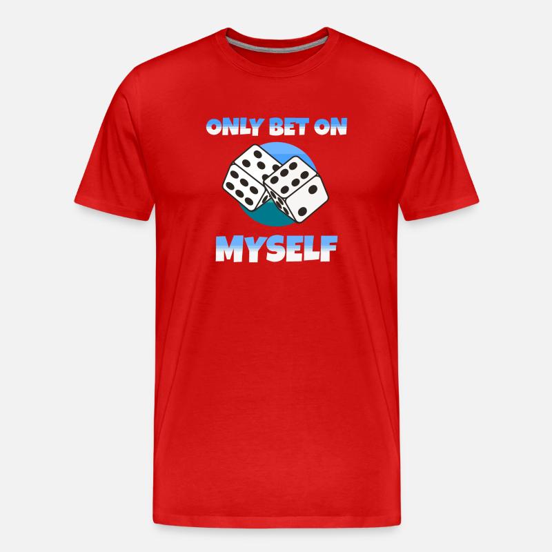 Only Bet on myself - Männer Premium Bio T-Shirt - Rot