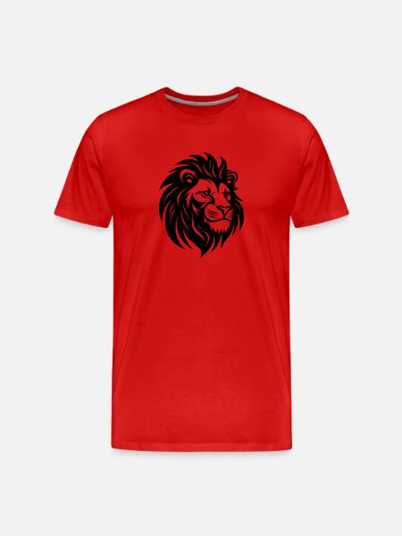 Lion Lion Head Predator - Men's Premium Organic T-Shirt - red