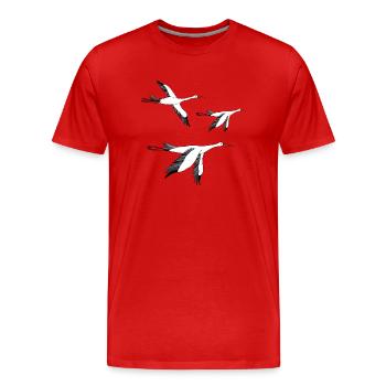 Storks - Men's Premium Organic T-Shirt - red - Front - Damien (186cm)
