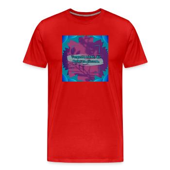 Ruhe Zitat - Männer Premium Bio T-Shirt - Rot - Vorne - Damien (186cm)