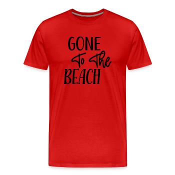 Gone To The Beach - Men's Premium Organic T-Shirt - red - Front - Damien (186cm)