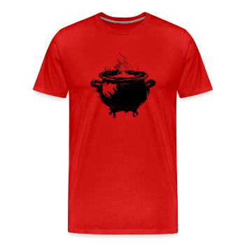 Cauldron Magical Witch Halloween - Men's Premium Organic T-Shirt - red - Front - Damien (186cm)