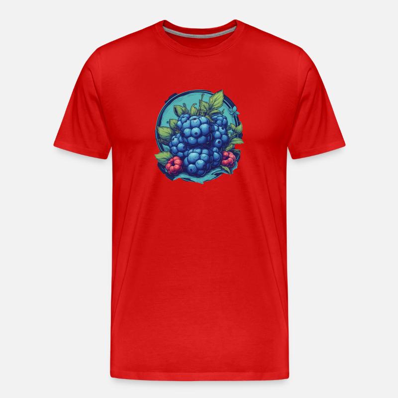 Blaubeere - Männer Premium Bio T-Shirt - Rot
