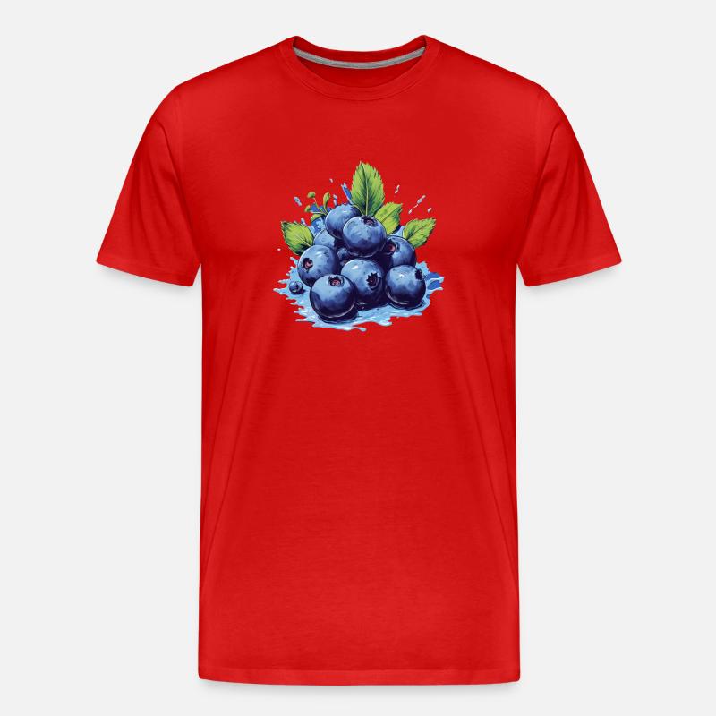 Blaubeere - Männer Premium Bio T-Shirt - Rot