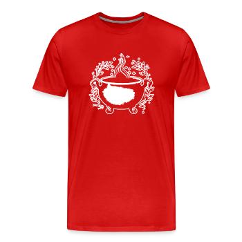 Kessel Magisch Hexe Halloween - Männer Premium Bio T-Shirt - Rot - Vorne - Damien (186cm)
