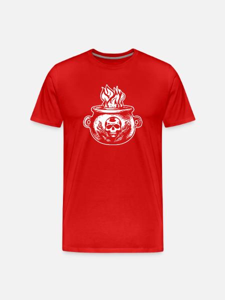 Cauldron Magical Witch Halloween - Men's Premium Organic T-Shirt - red