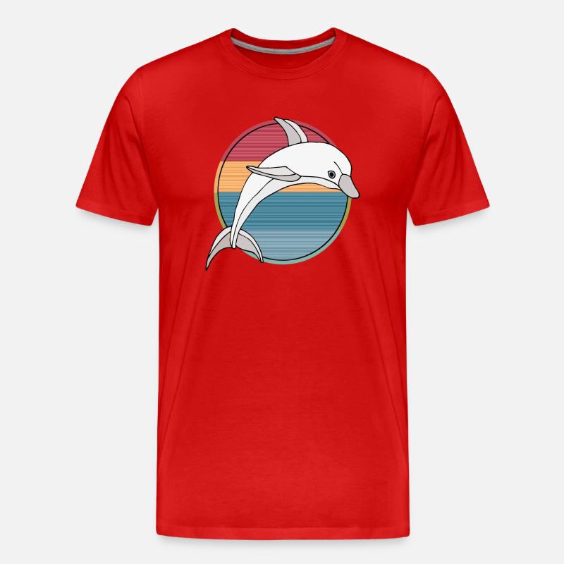 Delfin - Männer Premium Bio T-Shirt - Rot