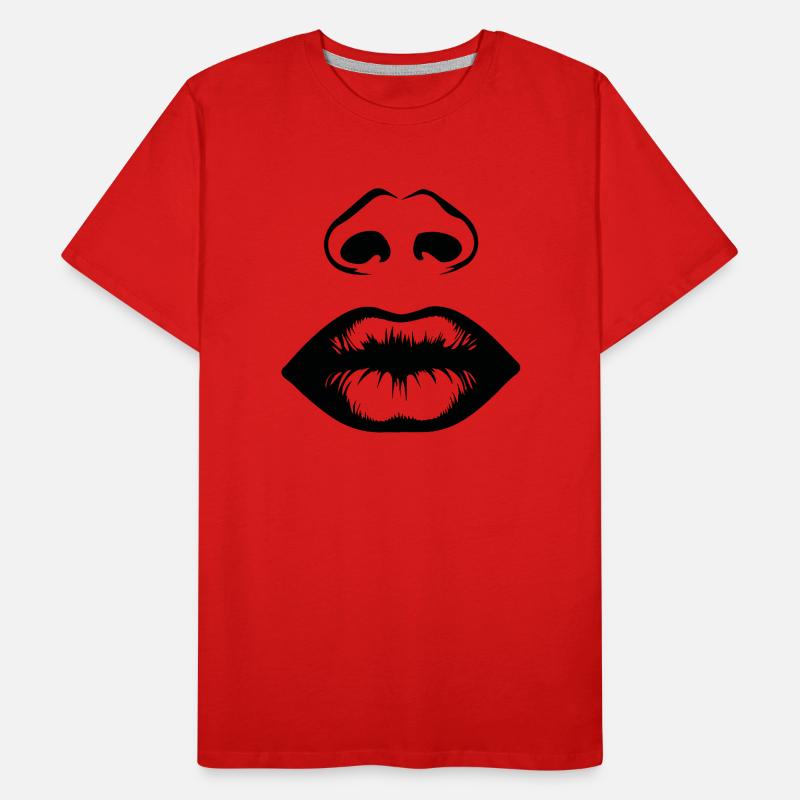 Lèvres, bouche, baisers lèvres T-shirt bio Premium Homme