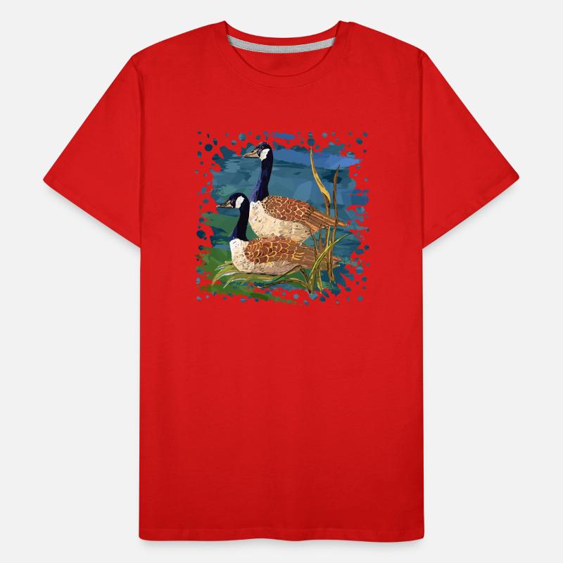 Vögel Männer Premium Bio T-Shirt