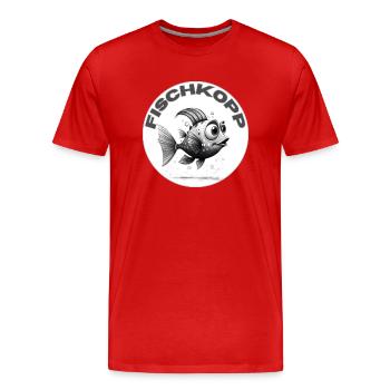 Fischkopp Norddeutschland - Männer Premium Bio T-Shirt - Rot - Vorne - Damien (186cm)