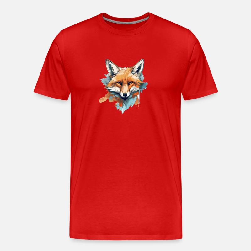 Fuchs - Männer Premium Bio T-Shirt - Rot