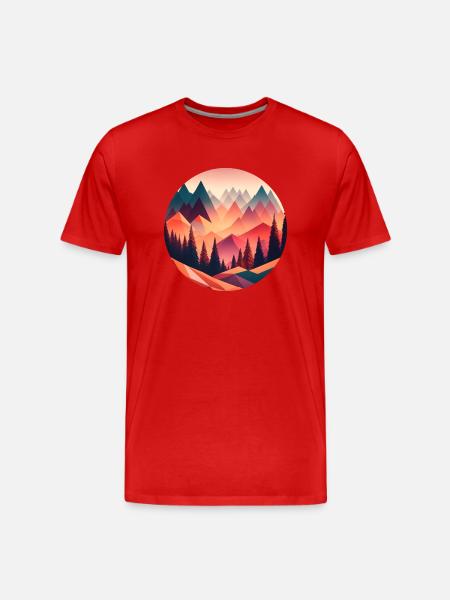 Geometric Dreams - Men's Premium Organic T-Shirt - red