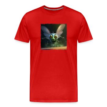 Noeud papillon drôle - T-shirt bio Premium Homme - rouge - Devant - Damien (186cm)