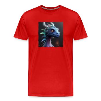 cool dragon - Men's Premium Organic T-Shirt - red - Front - Damien (186cm)