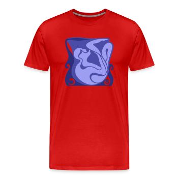 Love your vessel. Self-love and body acceptance - Men's Premium Organic T-Shirt - red - Front - Damien (186cm)