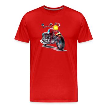 Chaque moto raconte sa propre histoire - T-shirt bio Premium Homme - rouge - Devant - Damien (186cm)