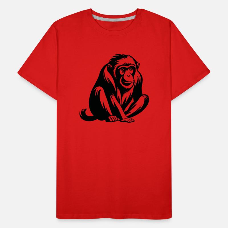 Monkey Monkey Monkey Face Jungle Men's Premium Organic T-Shirt