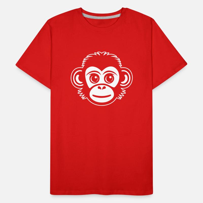 Monkey Monkey Monkey Face Jungle Men's Premium Organic T-Shirt