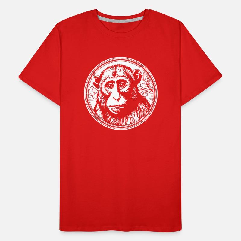 Monkey Monkey Monkey Face Jungle Men's Premium Organic T-Shirt