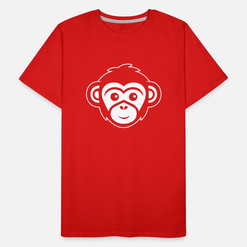 Singe Singe Visage de Singe Jungle T-shirt bio Premium Homme