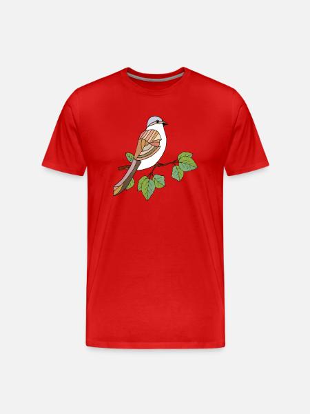 Oiseau - T-shirt bio Premium Homme - rouge