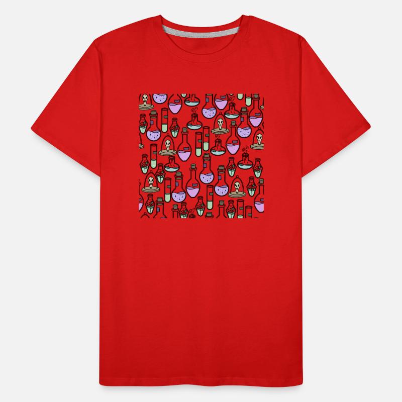 Magic potion bottles pattern Men's Premium Organic T-Shirt