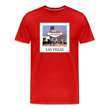 Cartel de Las Vegas - T-shirt bio Premium Homme - rouge - Devant - Damien (186cm)