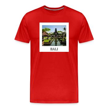 Bali - Männer Premium Bio T-Shirt - Rot - Vorne - Damien (186cm)