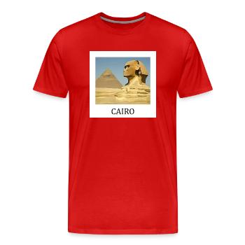 Pyramides de Gizeh - T-shirt bio Premium Homme - rouge - Devant - Damien (186cm)