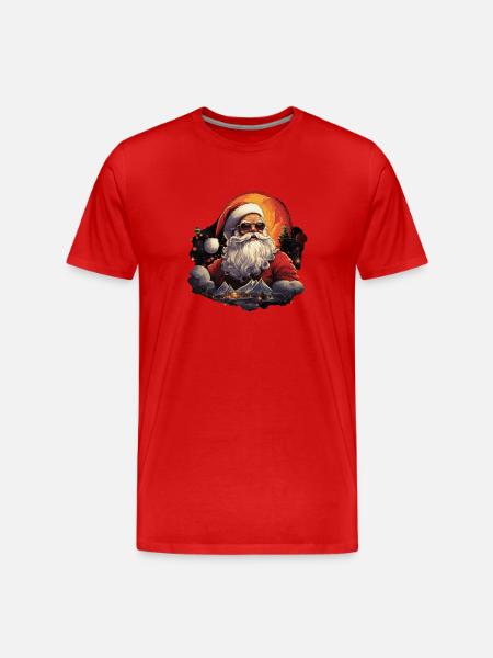 Weihnachtsmann - Männer Premium Bio T-Shirt - Rot