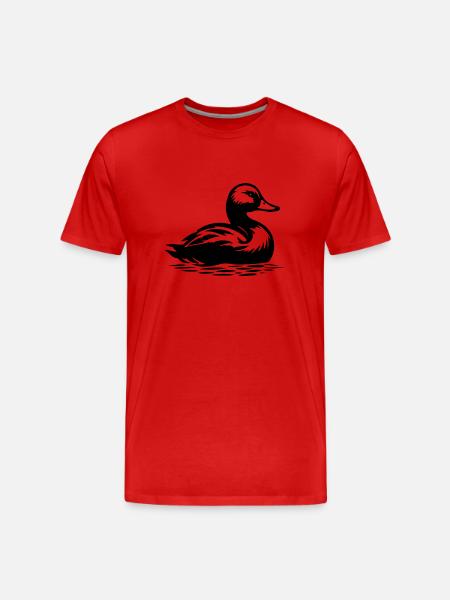Duck Birds Ducks - Men's Premium Organic T-Shirt - red