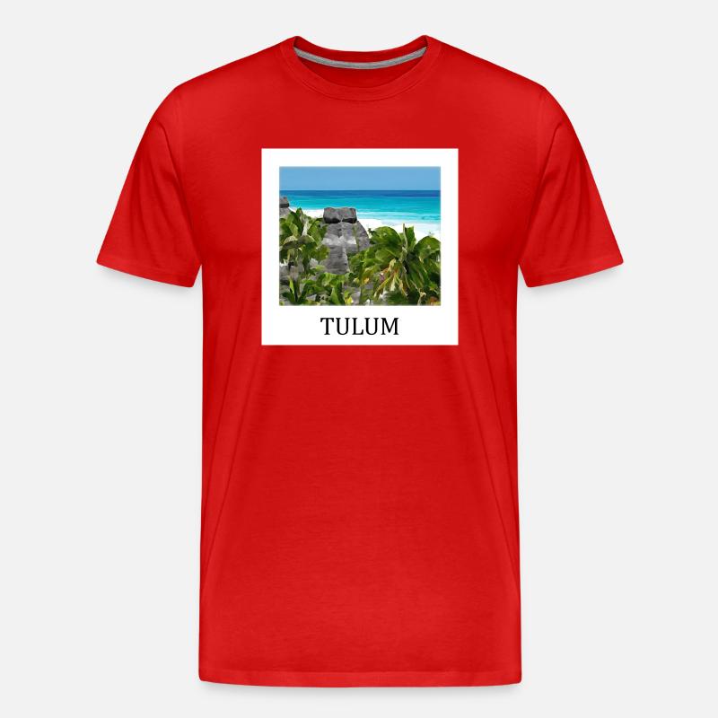 Tulum - Männer Premium Bio T-Shirt - Rot