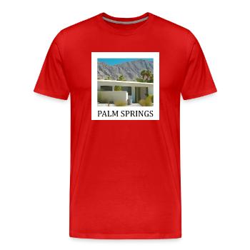 Palm Springs - T-shirt bio Premium Homme - rouge - Devant - Damien (186cm)