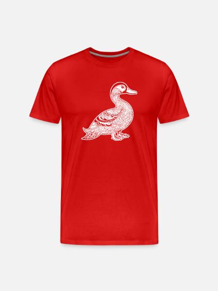 Duck Birds Ducks - Men's Premium Organic T-Shirt - red
