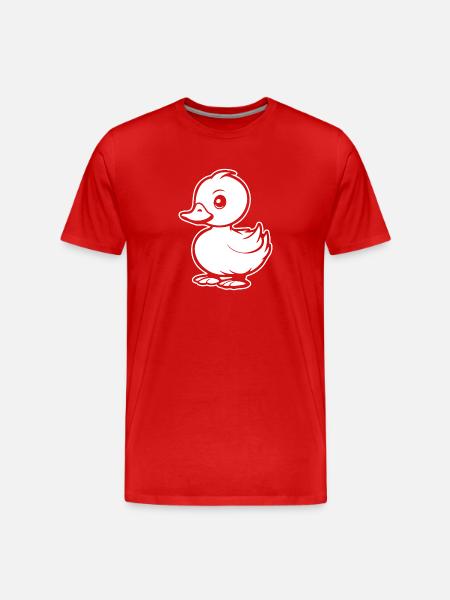 Duck Birds Ducks - Men's Premium Organic T-Shirt - red