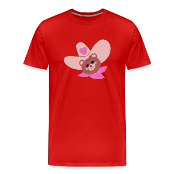 Ours brun de dix gallons - T-shirt bio Premium Homme - rouge - Devant - Damien (186cm)